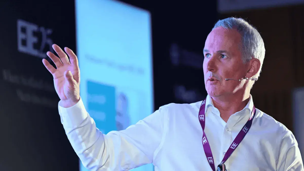 Mark Logan, Former COO at Skyscanner and a start-up advisory expert, delivers a keynote speech at EIE25.