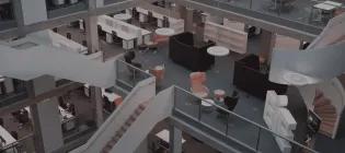 Aerial view of the Bayes Centre office