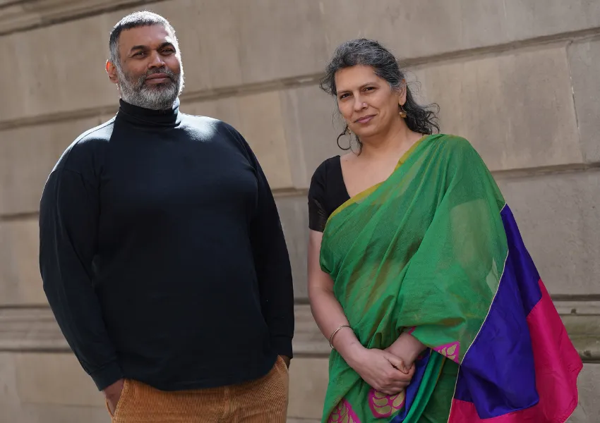 photograph of founders, Arun and Midrul