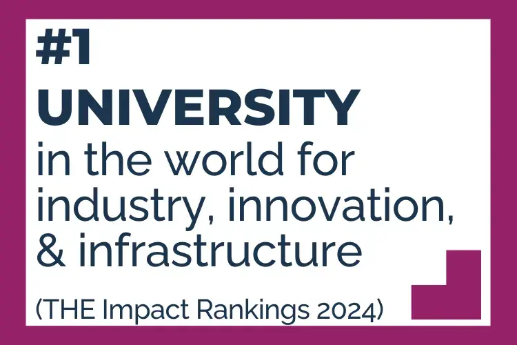#1 University in the world for industry, innovation, & infrastructure (THE Impact Rankings 2024)
