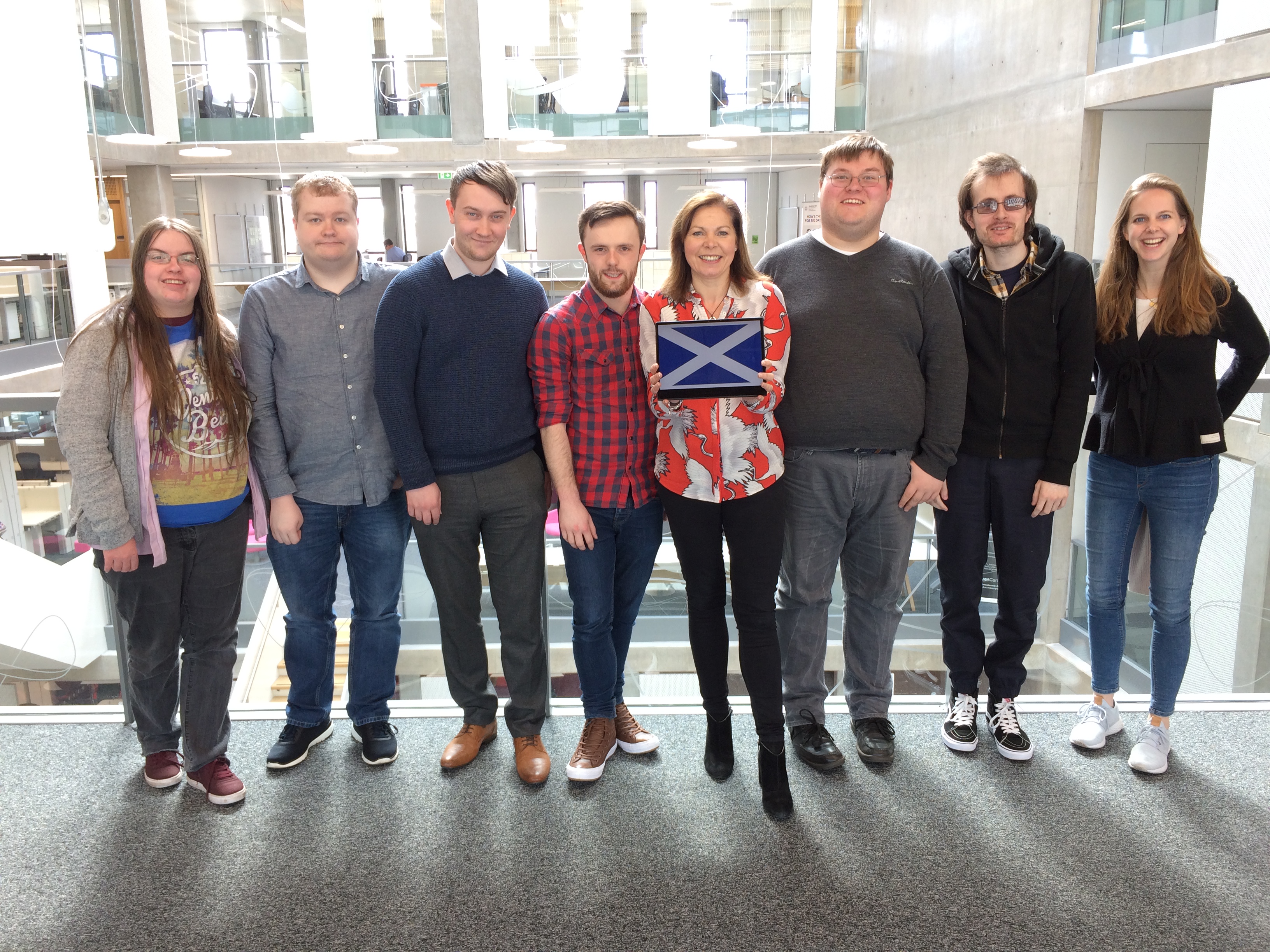 A picture of some of auticon's Edinburgh team in the Bayes Centre